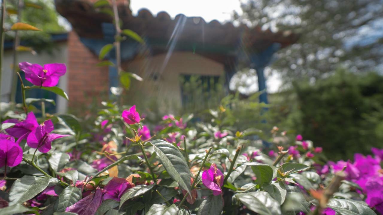 Hotel Termales El Otoño Manizales Exterior foto A woman watering flowers